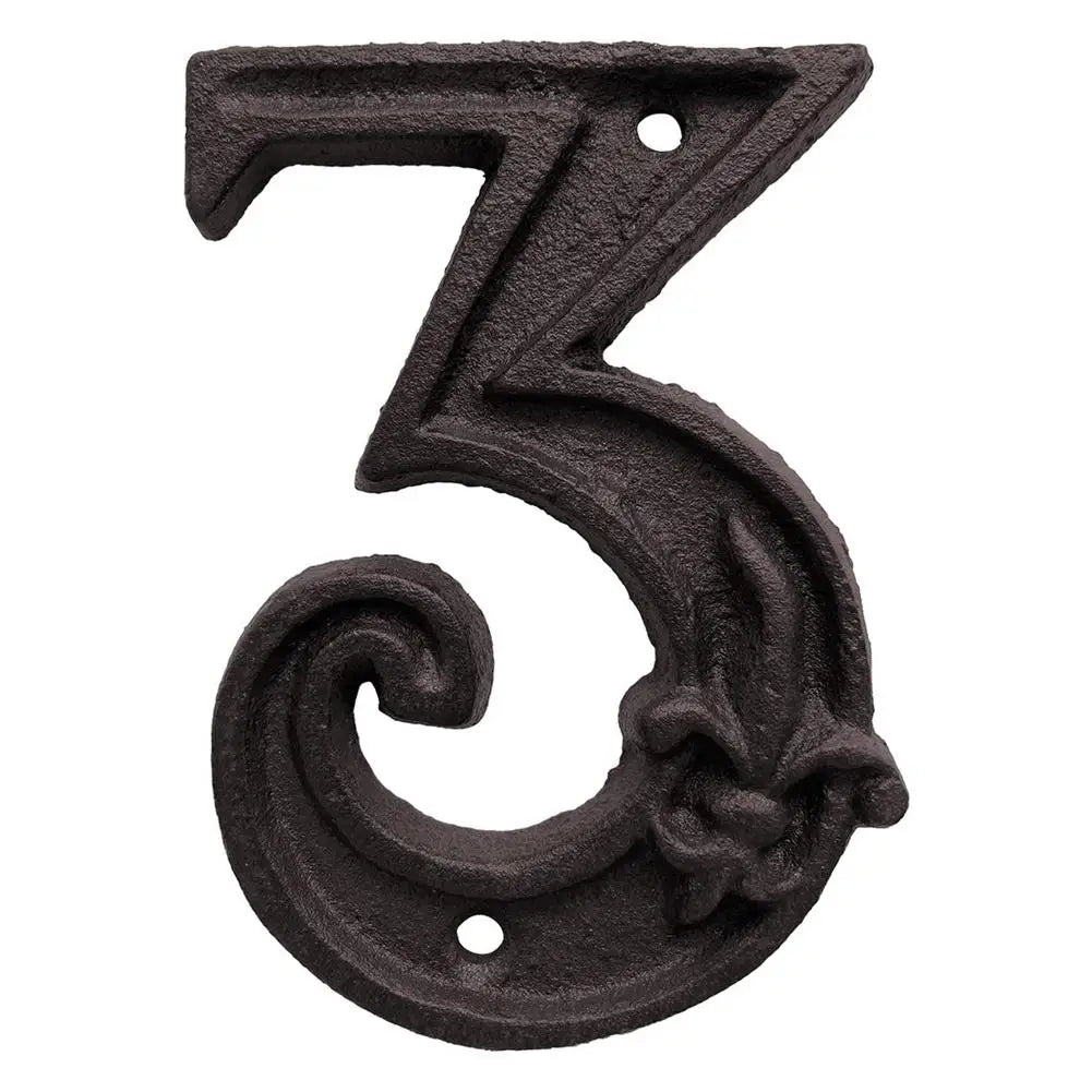 Cast Iron House Numbers - Antique Metal Address Plaque