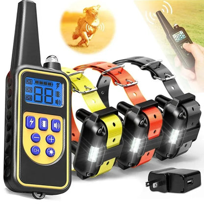 Electric Dog Training Collar - Waterproof Remote Control with Rechargeable Battery - Bascora