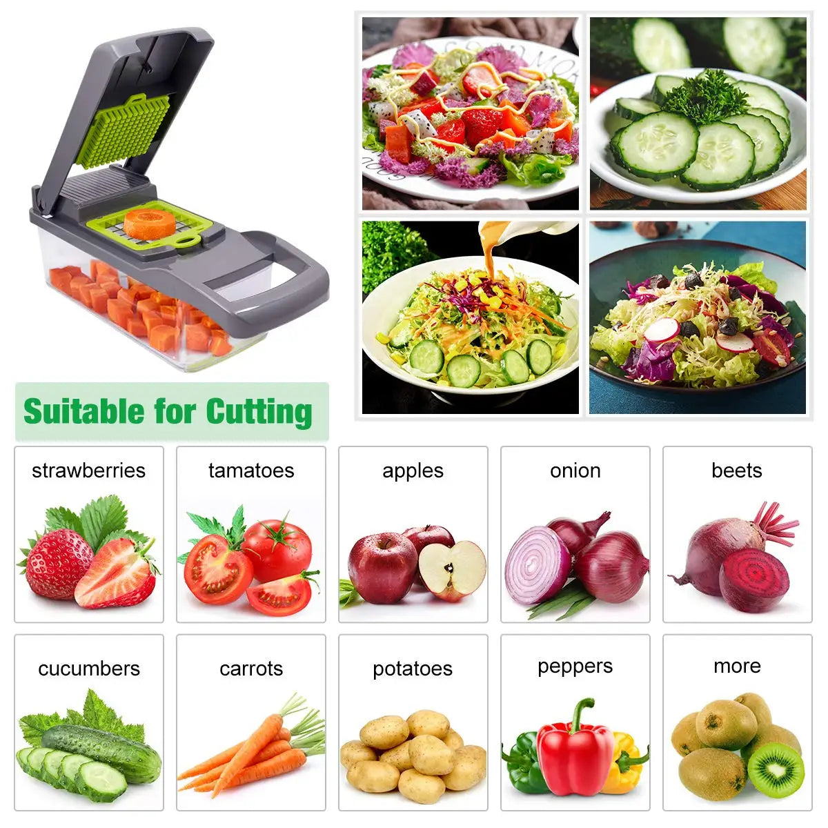 Vegetable Chopper & Multifunctional Grater