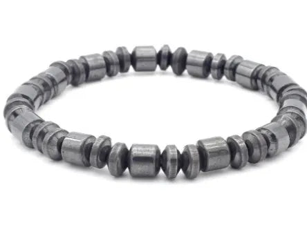 Bracelet en magnétite 8 mm - Breloque en pierre ajustable