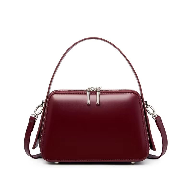 The Rose Ember Genuine Leather Crossbody Hobo Bag