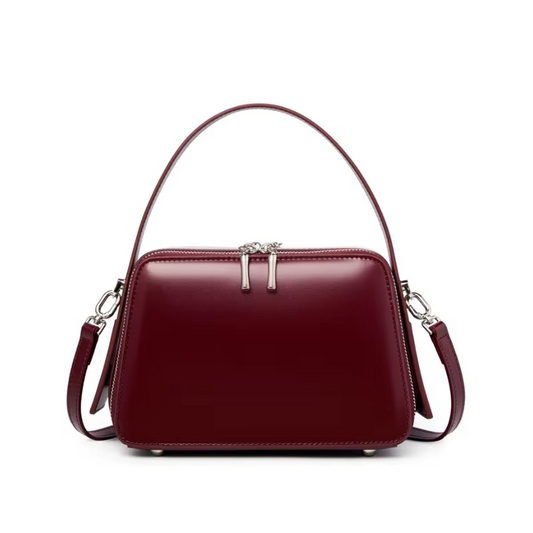 The Rose Ember Genuine Leather Crossbody Hobo Bag