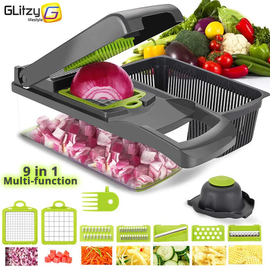Hachoir à légumes et râpe multifonctionnelle