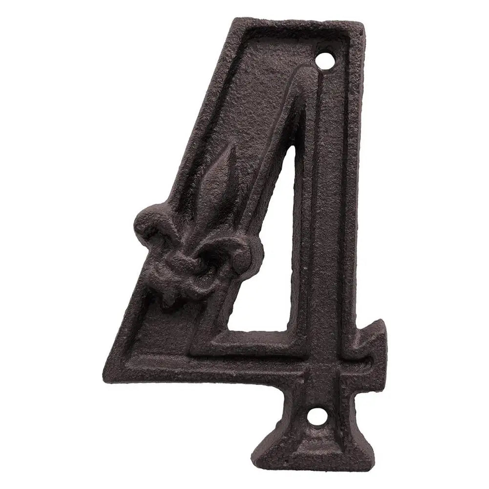 Cast Iron House Numbers - Antique Metal Address Plaque