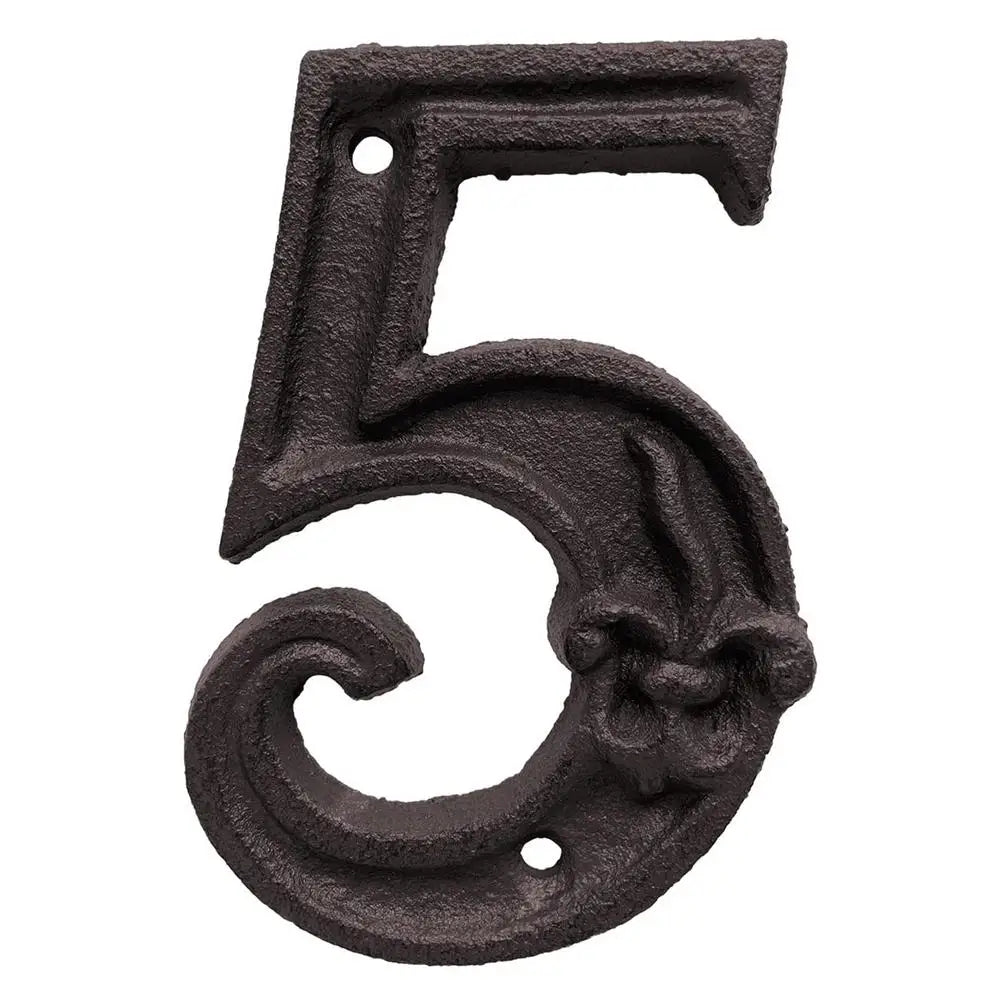 Cast Iron House Numbers - Antique Metal Address Plaque
