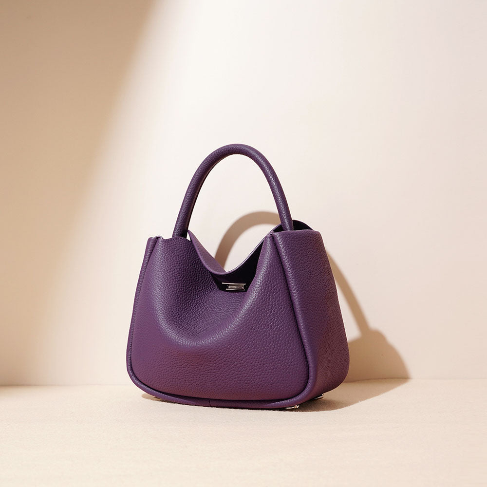 The Aura Tote Pebbled Leather Shoulder Bag