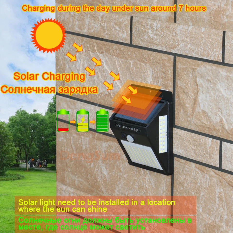 PIR Motion Sensor 100LED Solar Street Light