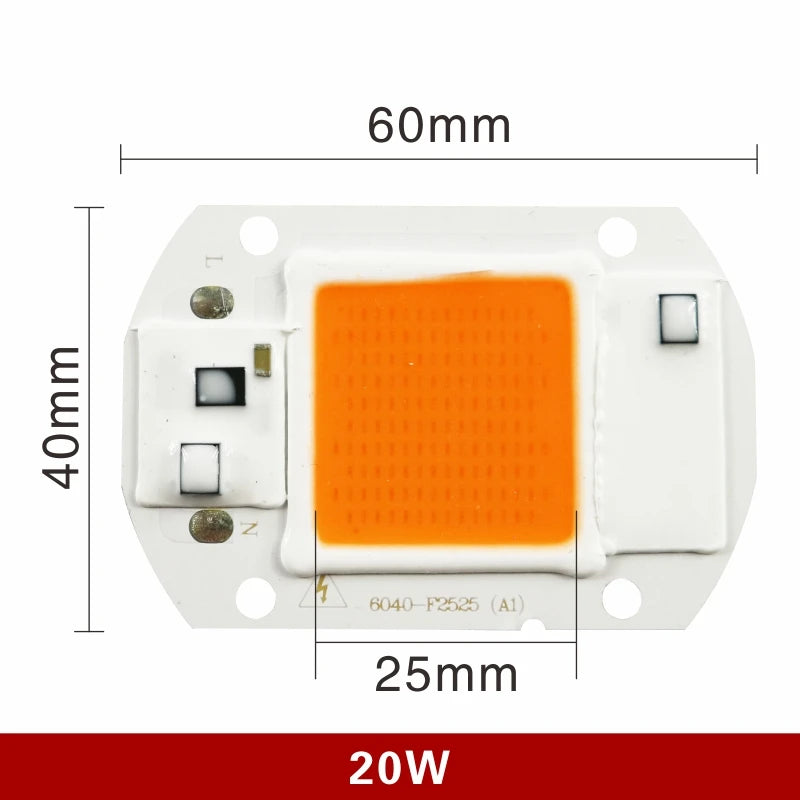 Full Spectrum LED Grow Chip - 10W/20W/30W/50W COB for Indoor Plants