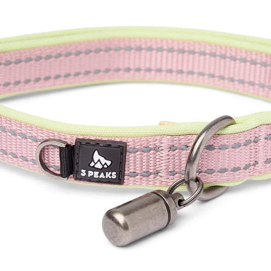 3 Peaks Padded Easy Clean Dog Collar Pink Large