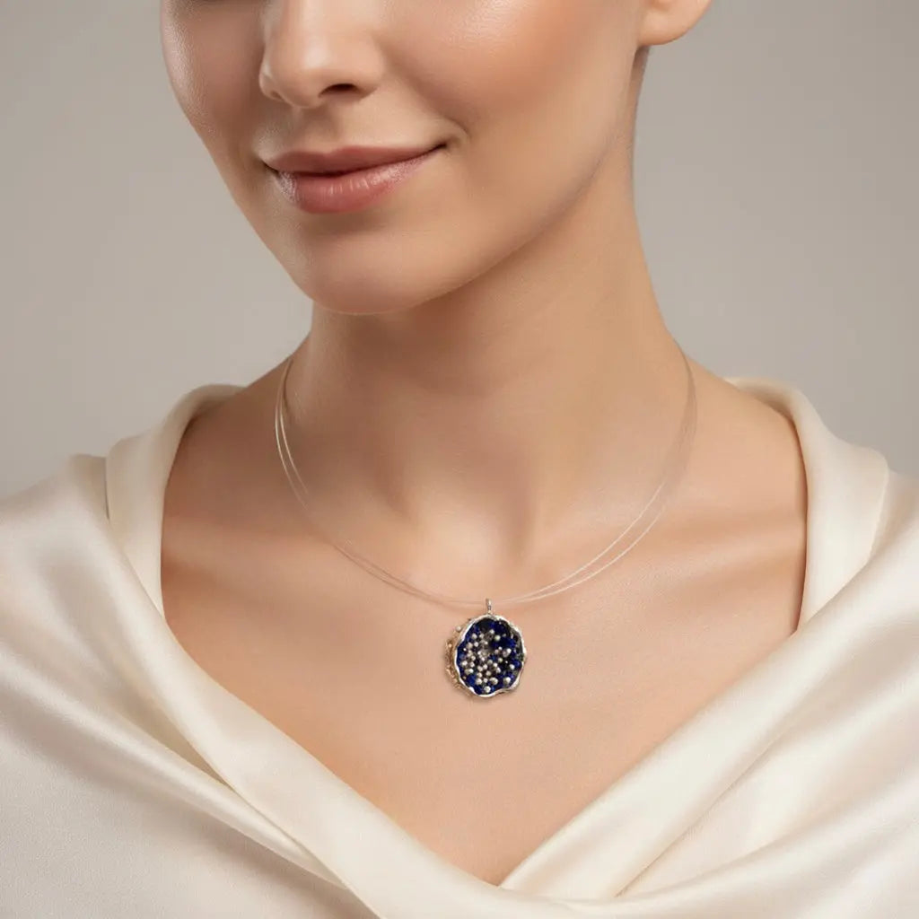 Esin Akan Dance of Stamens Midi Necklace with Lapis Lazuli