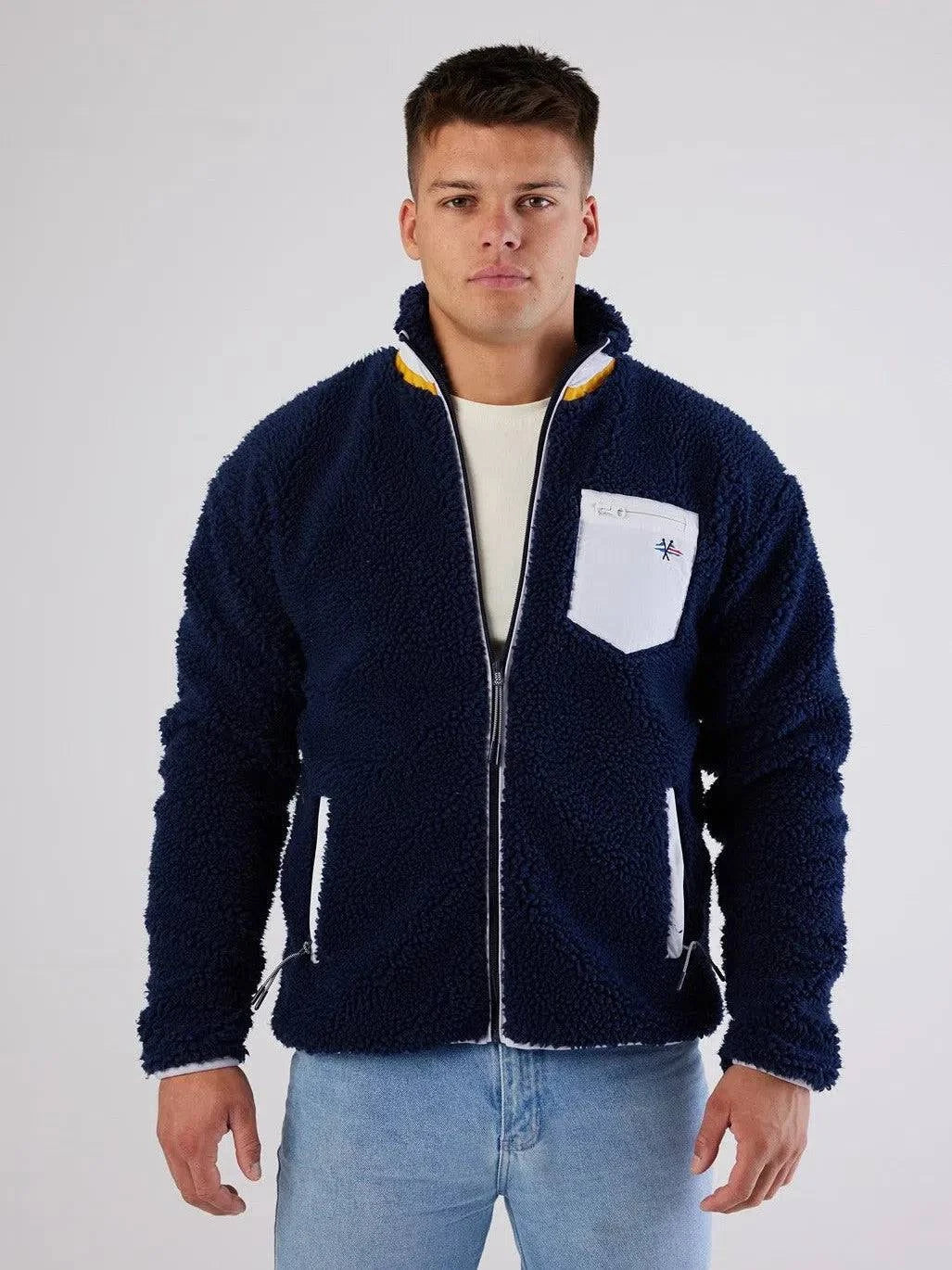 Sherpa Fleece Dark Navy - Bascora