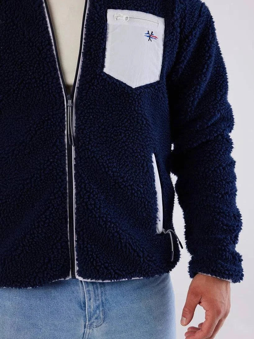 Sherpa Fleece Dark Navy - Bascora