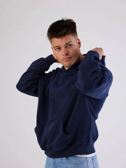 Monaco Heavyweight Hoodie Navy - Bascora