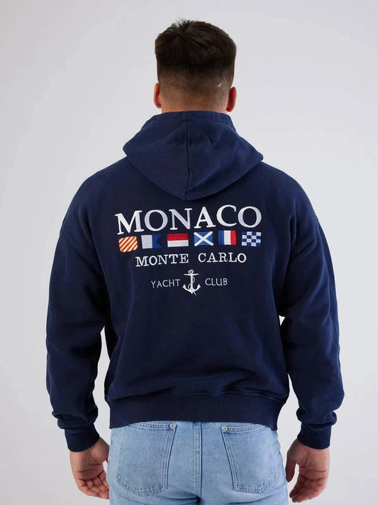 Monaco Heavyweight Hoodie Navy - Bascora
