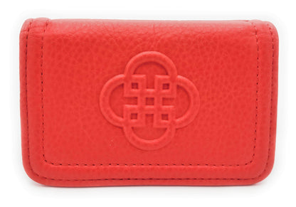 Jade RFID Leather Card Holder - Red