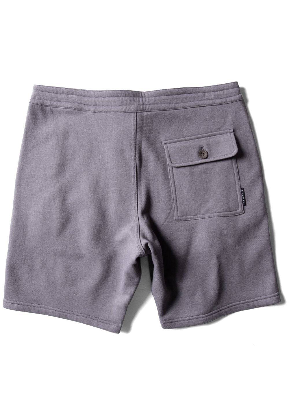 Gray shorts with a pocket on a white background