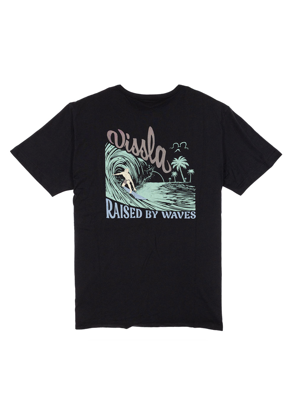 Vissla Cosmic Ride Organic Cotton T-Shirt in Phantom for Men
