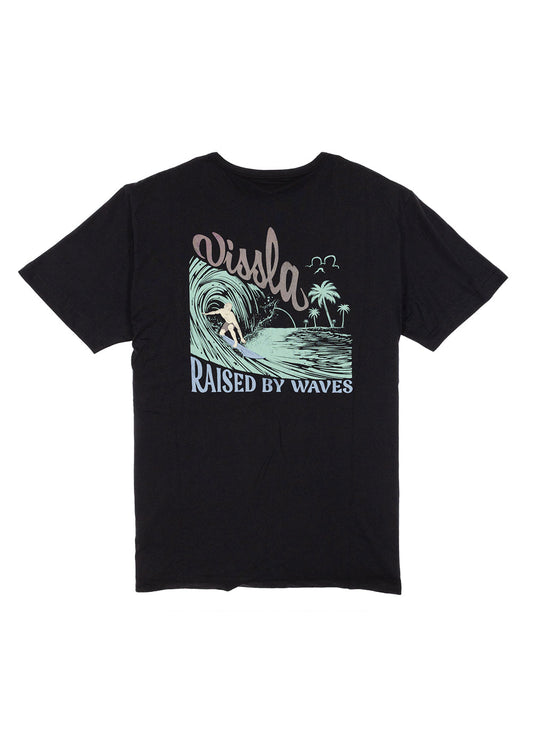 Vissla Cosmic Ride Organic Cotton T-Shirt in Phantom for Men