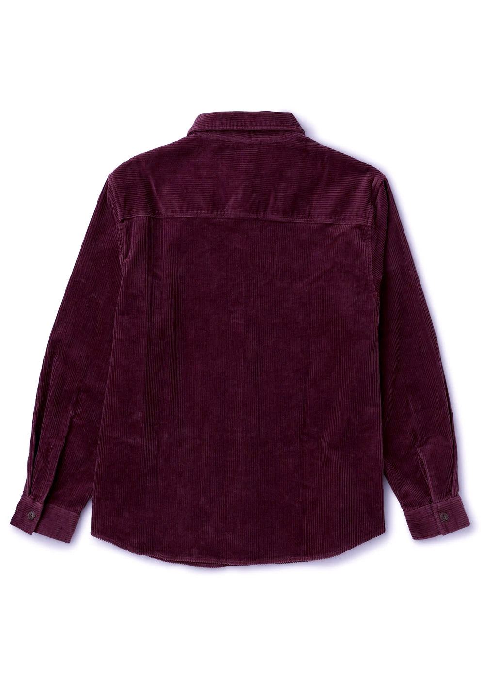 Vissla Blinker Organic Cotton Corduroy Shirt for Men in Burgundy and Bronze