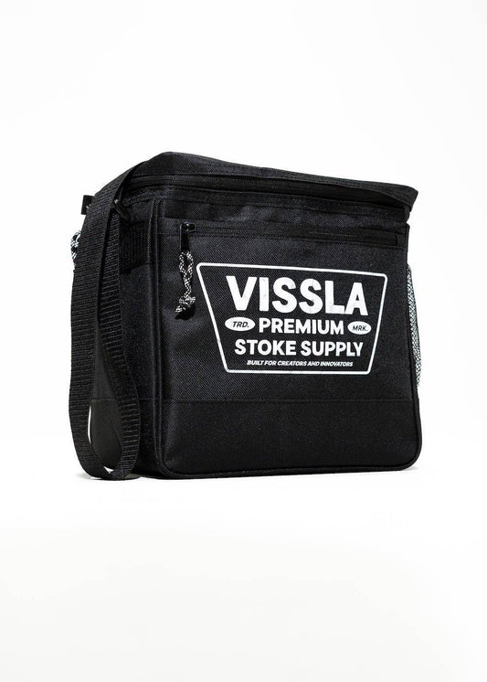 Black bag with Vissla logo on a white background