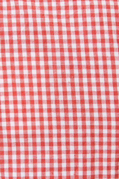 Hilton Gingham Ric Rac Trim Shorts - Red