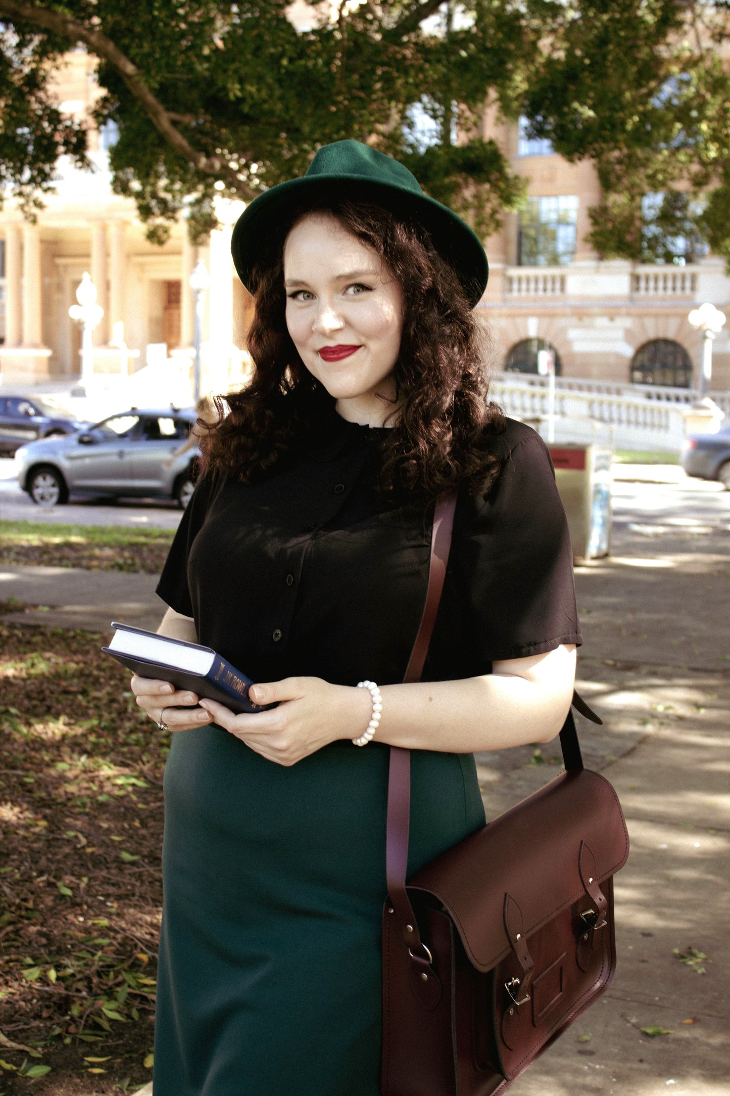Handmade Leather Satchel – Marsala Red