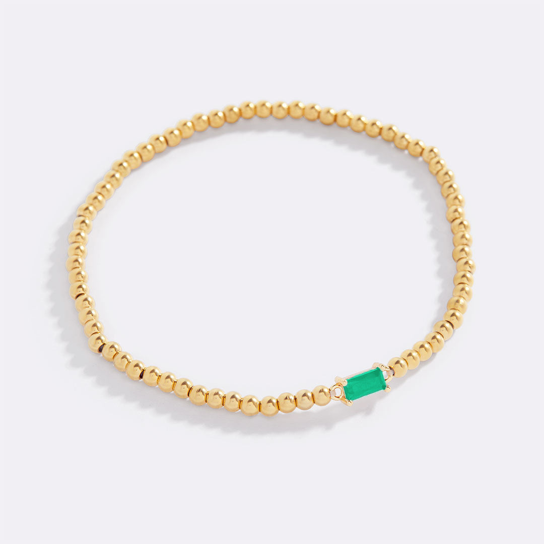 Savaé Design Gold Beaded Birthstone Bracelet
