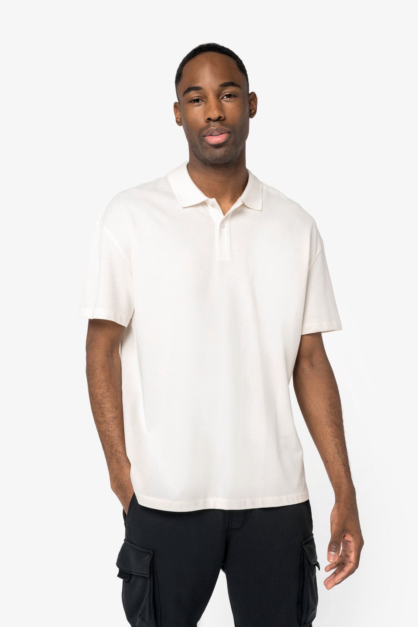 Organic Drop Shoulder Polo Shirt – Mens
