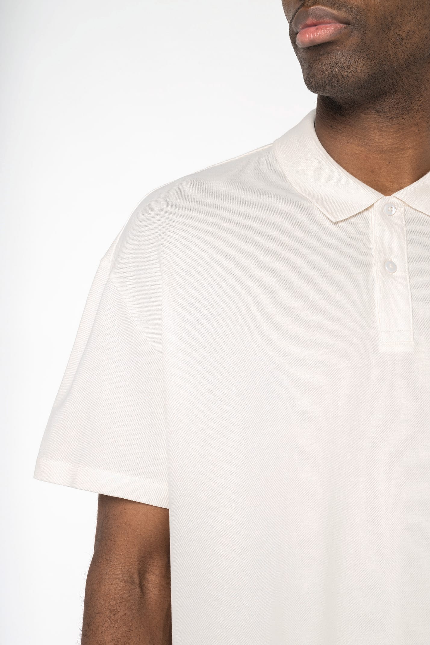 Organic Drop Shoulder Polo Shirt – Mens