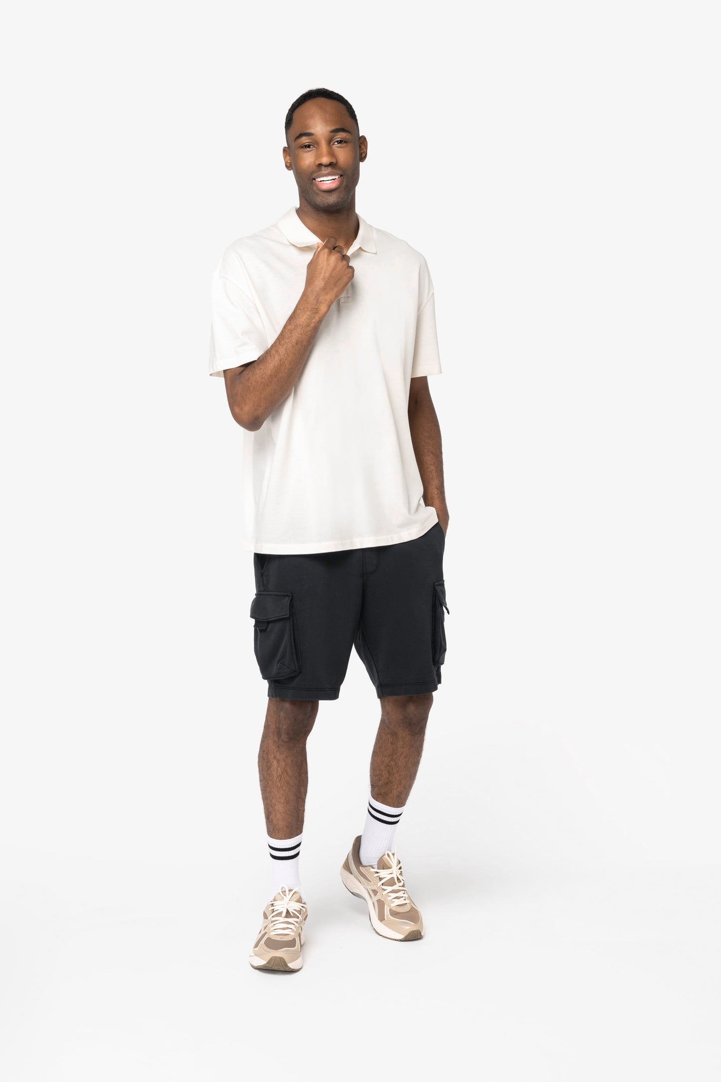 Organic Drop Shoulder Polo Shirt – Mens