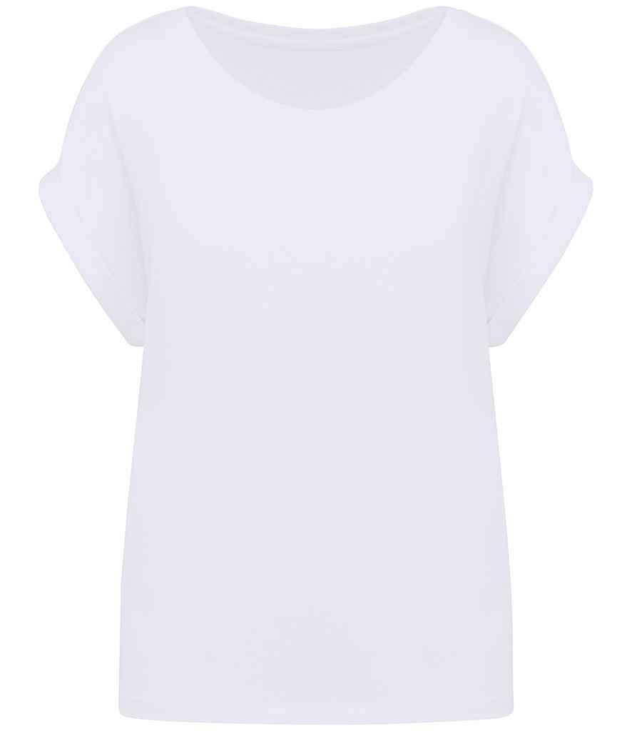Earth Wardrobe Organic Cotton Loose Fit Roll Sleeve T-Shirt: Womens