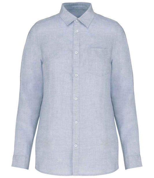 Linen Long Sleeve Shirt: Womens