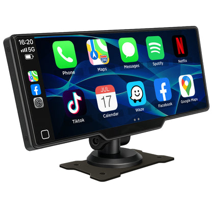 SmartDash™ Pro CarPlay Tablet 2025 - 10.26" Wireless Display with GPS & Dash Cam
