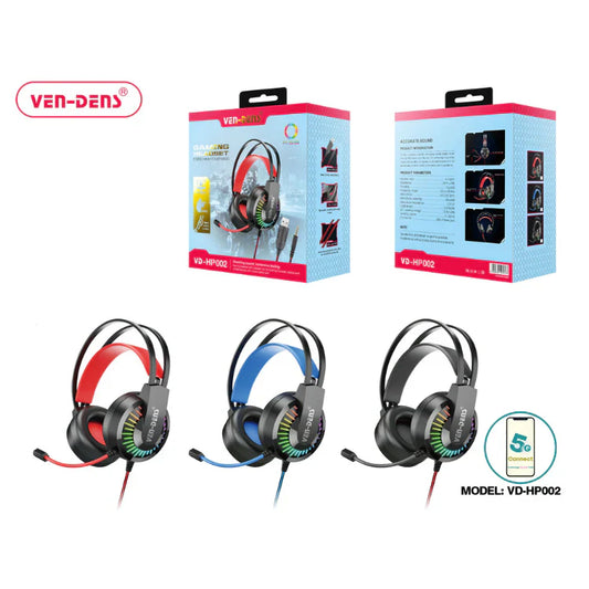 RGB Gaming Headset with Mic – PC, iPhone & Samsung VD-HP002