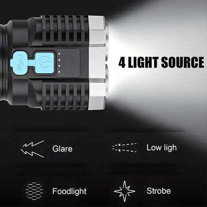 Self Defense Flashlight - Rechargeable High Power - Bascora