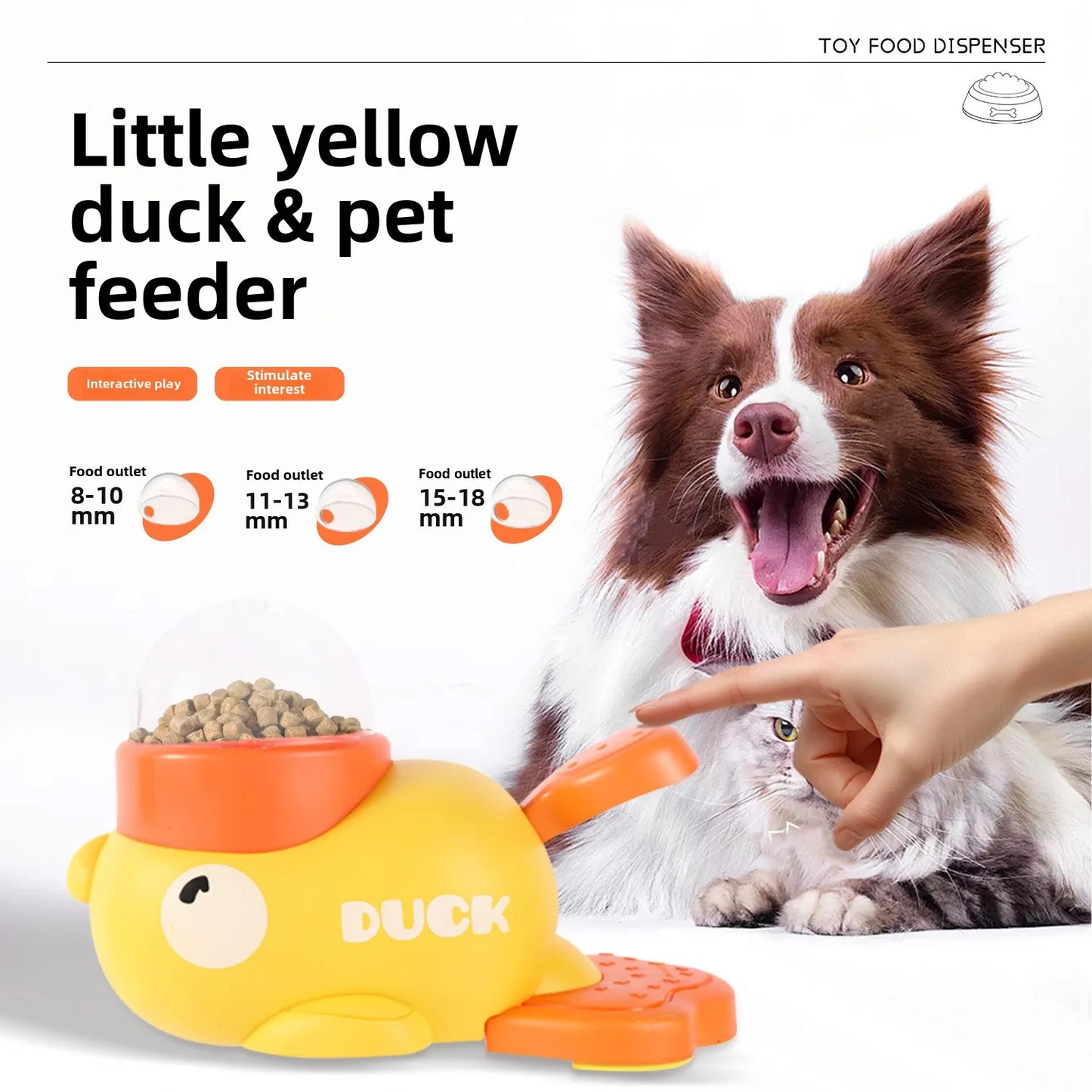 Pet Snack Feeder - Cartoon Duck Design Training Dispenser