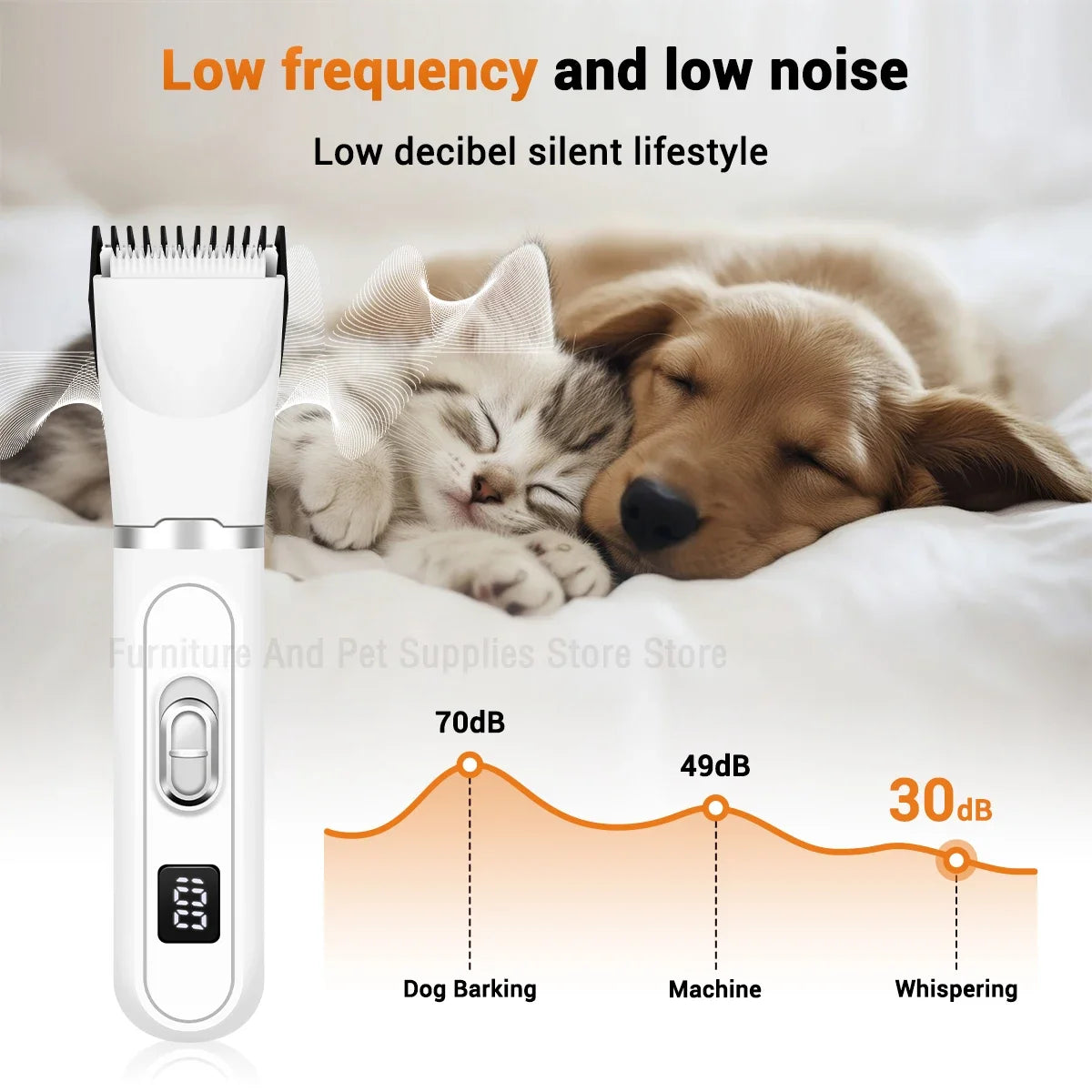 Tondeuse professionnelle pour animaux de compagnie - Kit électrique 4 en 1