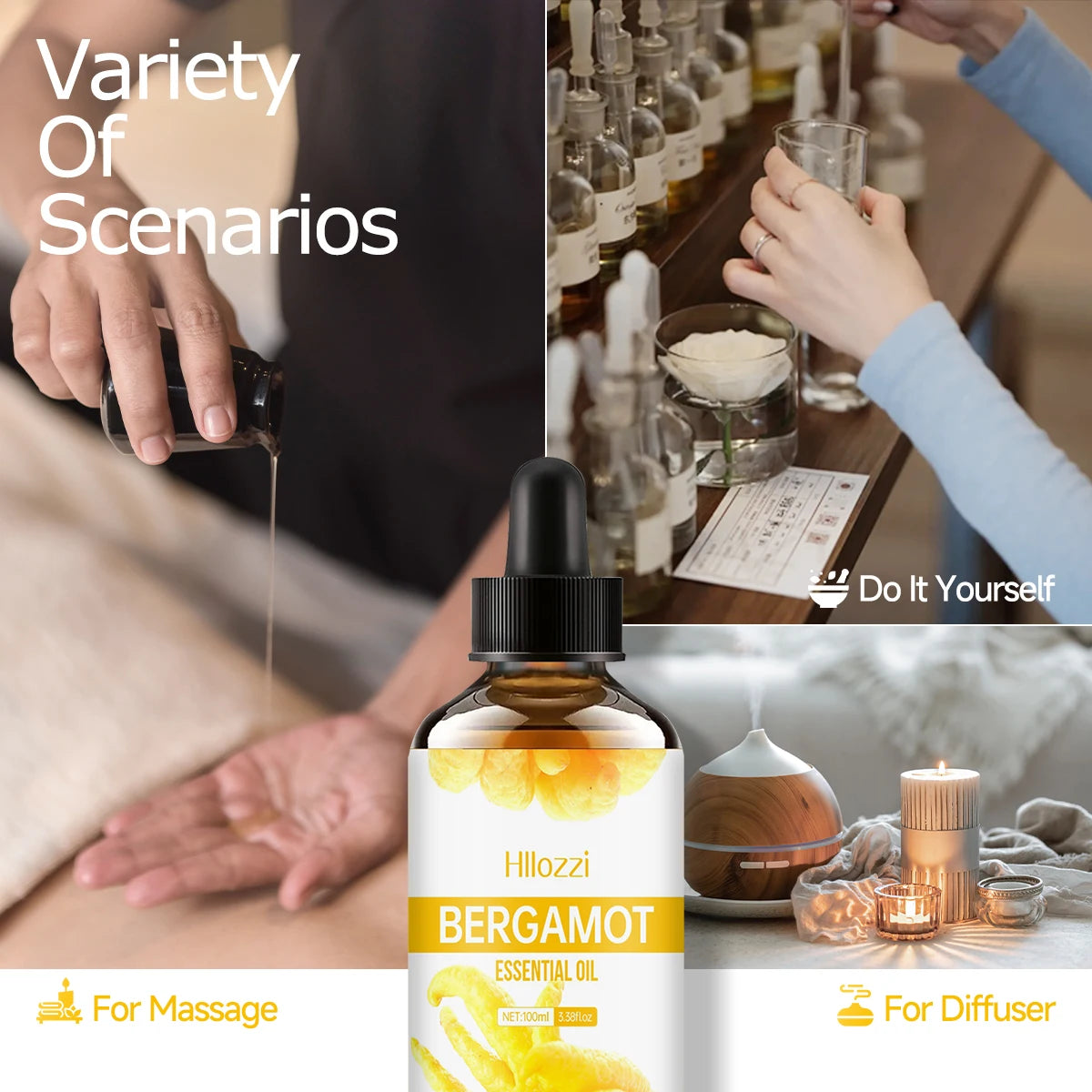 Bergamot Essential Oil - Premium Hair Care & Aromatherapy Oil