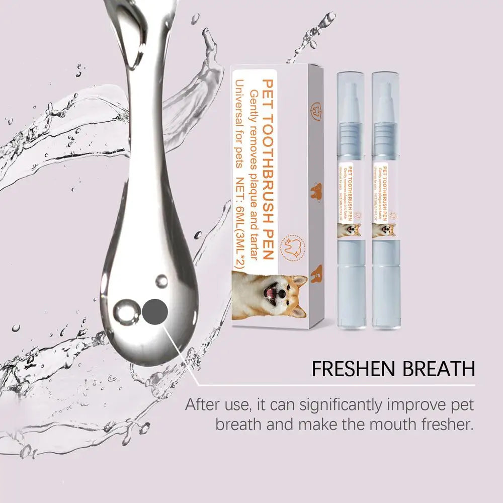 Stylo de nettoyage dentaire pour animaux de compagnie – Haleine fraîche et blanchiment des dents pour chiens et chats