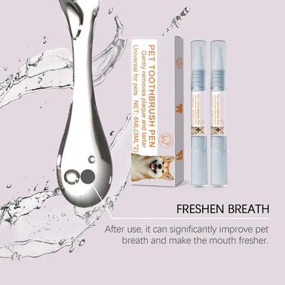 Pet Teeth Cleaning Pen - Fresh Breath & Tooth Whitening for Dogs & Cats - Bascora