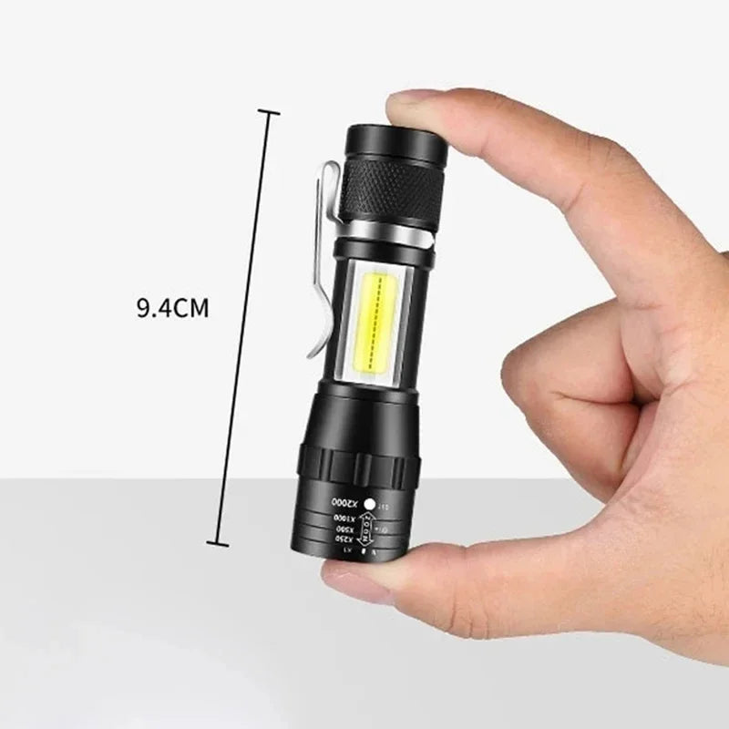 Mini lampe de poche rechargeable USB - Compacte et zoomable