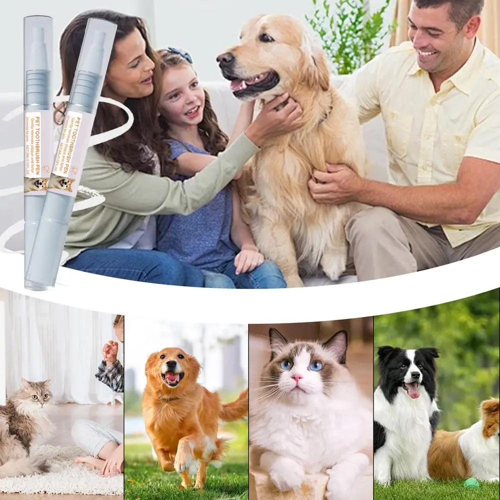 Stylo de nettoyage dentaire pour animaux de compagnie – Haleine fraîche et blanchiment des dents pour chiens et chats