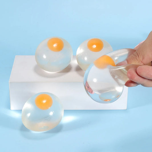 Balle anti-stress en forme d'œuf éclaboussé - Jouet anti-stress amusant et original