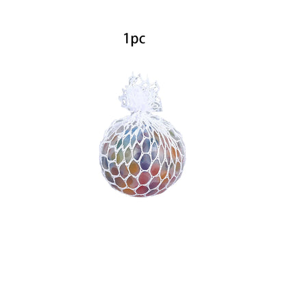 Colorful Grape Bead Squeeze Balls - Stress Relief Set - Bascora