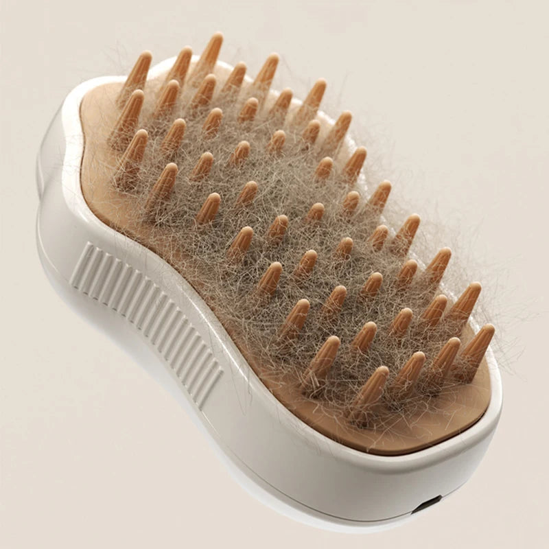 3-in-1 Steam Pet Brush - Electric Spray Grooming Tool for Dogs & Cats