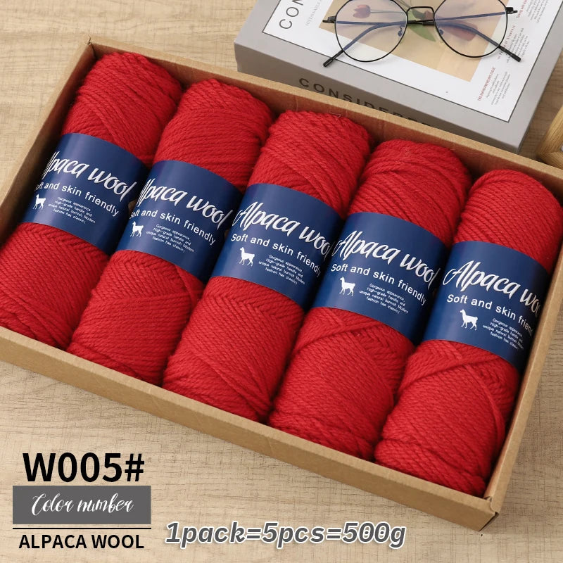 500g Coarse Hand-Weaving Alpaca Wool Yarn