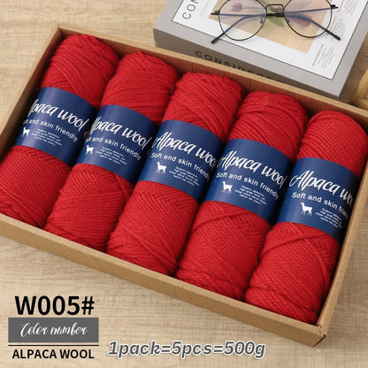 500g Coarse Hand-Weaving Alpaca Wool Yarn