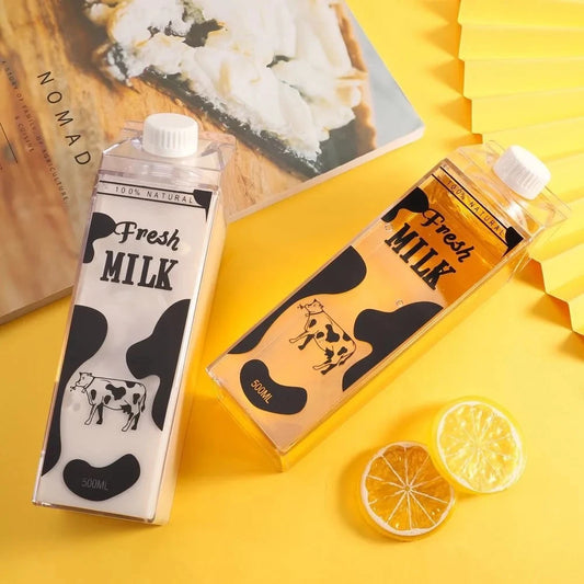 Bouteille d'eau en carton de lait - Gobelet portable transparent