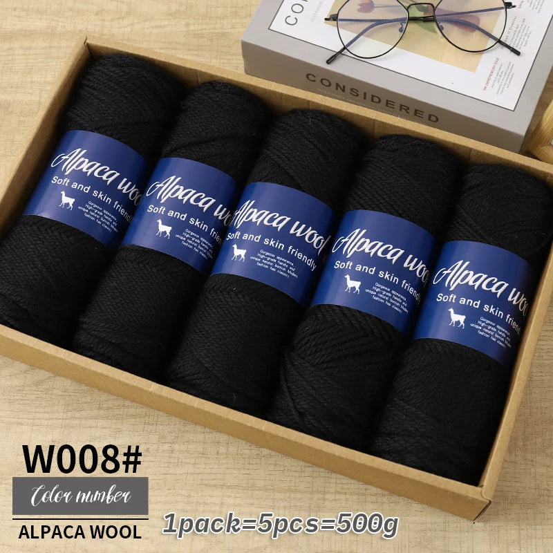 500g Coarse Hand-Weaving Alpaca Wool Yarn