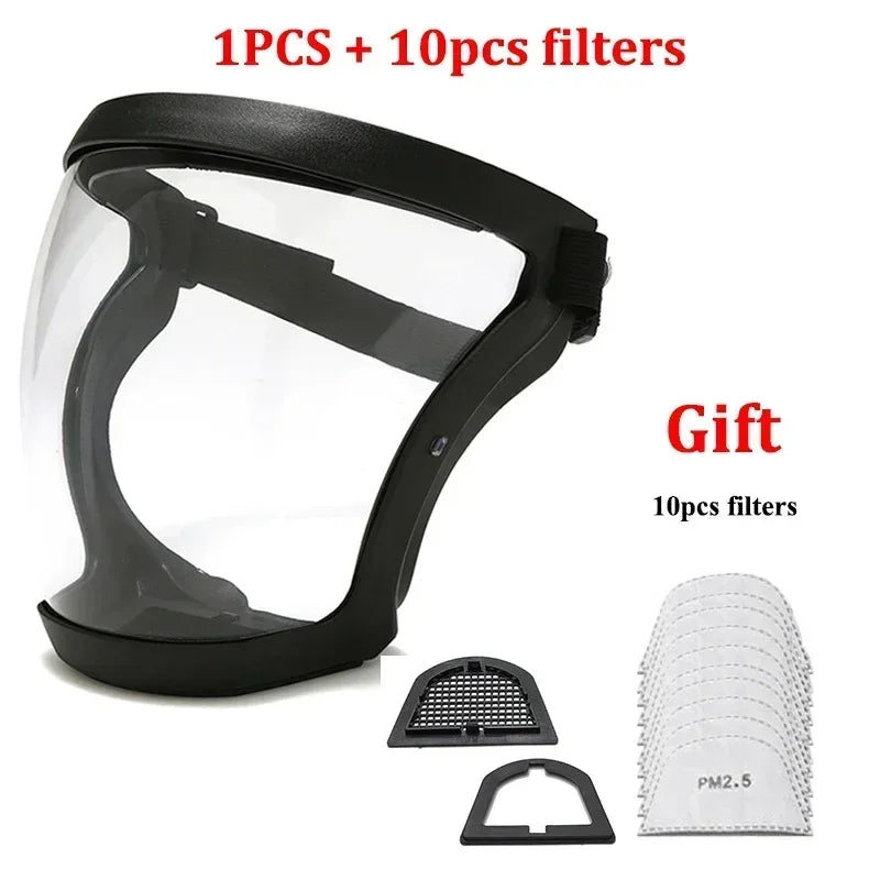 Máscara de protección facial completa - Protección de seguridad transparente
